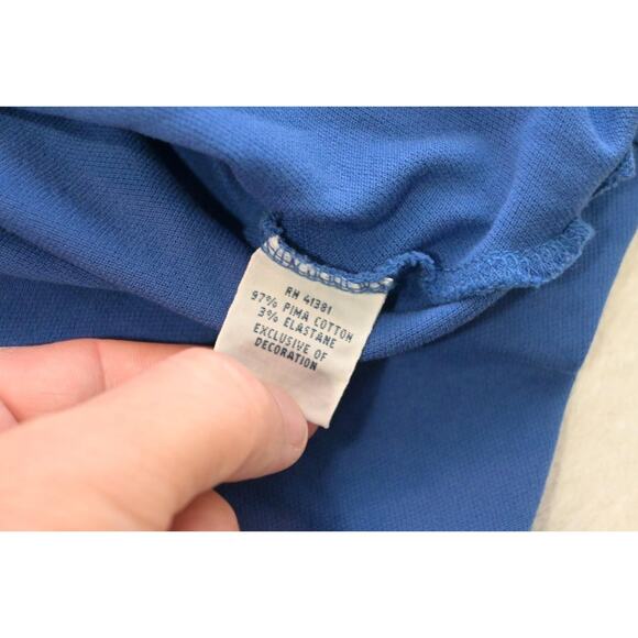 Polo Ralph Lauren Golf Polo Pima Stretch Mesh Classic Fit Blue Mens Sz XL - Picture 8 of 9
